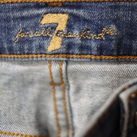 7 for all man Kind Custom Powerpuff Girls OOAK Art Work Jean High Rise Skinny 27 - Picture 3 of 15